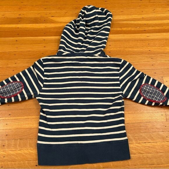 Matilda Jane Joanna Gaines Collab blue/white stripe Quarterzip hoodie - Picture 3 of 4